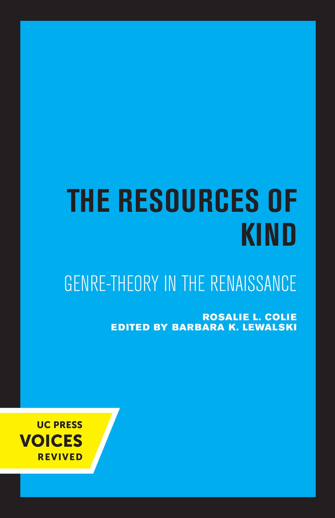 Cover image for The Resources of Kind ISBN 9780520334588